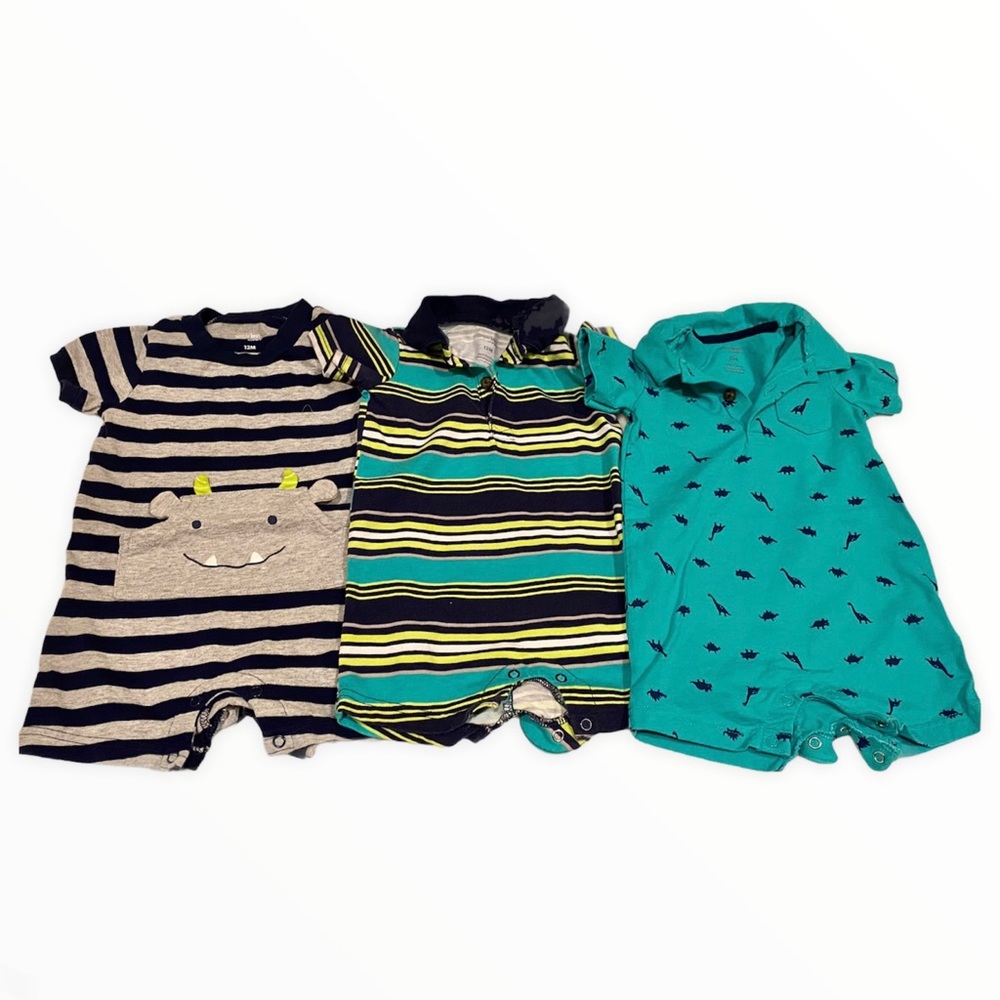 3 Simple Joy Carter’s Rompers 12m
